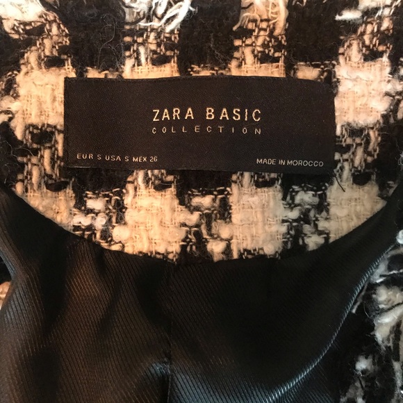 Zara Frayed Checked Blazer - Picture 5 of 8